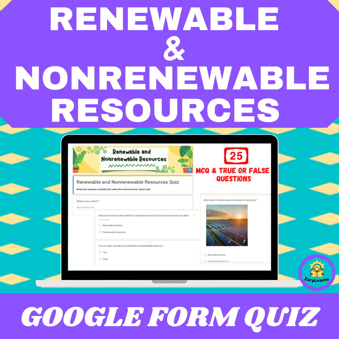 Renewable and Non-Renewable Resources